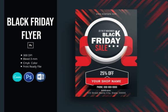 Black Friday Sale Flyer for Print Templates