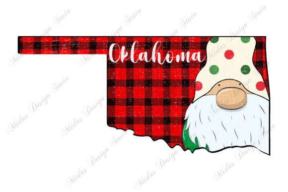 Buffalo Plaid Oklahoma Christmas Craft Design