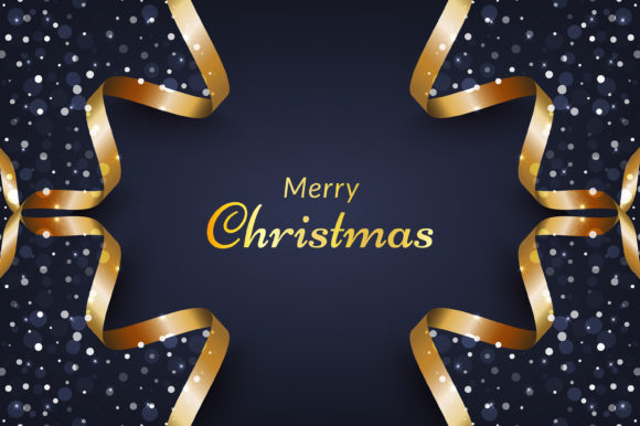 Christmas Background with Snow and Gold Embroidery Review