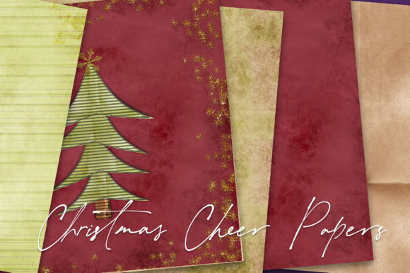 Christmas Cheer Papers - Festive Backgrounds for Holiday Content