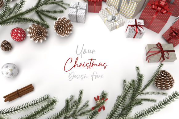 Christmas Mockup, Background Mockup for Commercial Design
