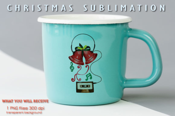 Christmas Mug Sublimation Design for Print Templates