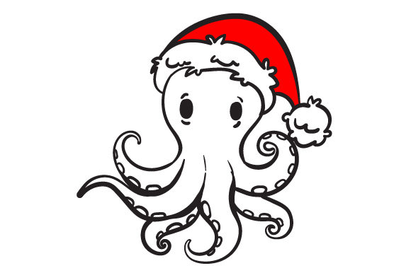 Christmas Octopus Graphic Design Asset Review