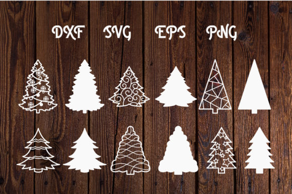 Christmas Tree Svg Cut Files for Print Templates