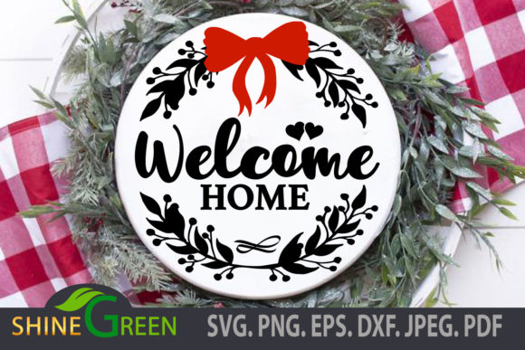 Floral Welcome Home Round Christmas Fall