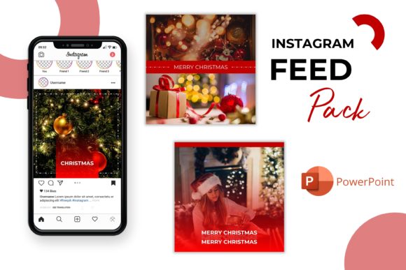 Instagram Feed Template- Christmas for Presentation Templates