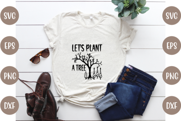 Let’s Plant a Tree Graphic Design Asset for Crafts