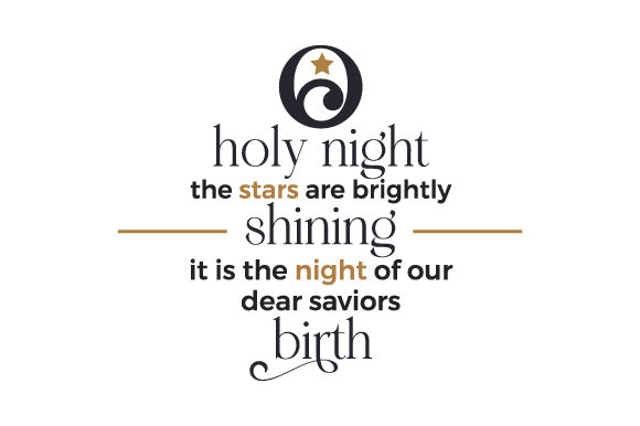 O Holy Night Graphic Design for Christmas Crafts
