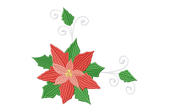 Poinsettia Ornament for the New Year Christmas Design