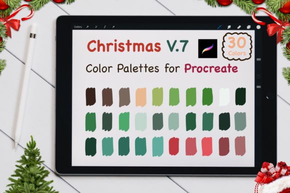 Procreate Color Palettes-Christmas V7 Add-Ons Review