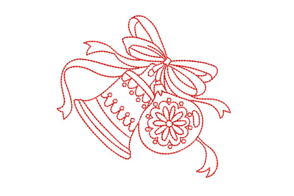 Redwork Christmas Bell Embroidery Design Review