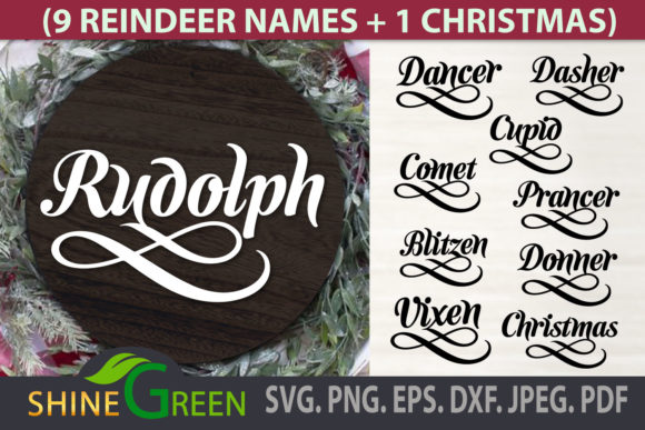 Reindeer Names Bundle - Christmas Crafts
