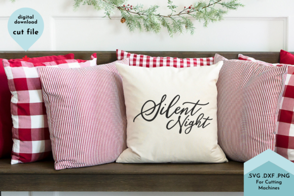 Silent Night, Holiday Graphic Design for Crafts