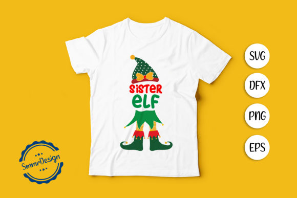 Sister ELF SVG Cut File for Crafts