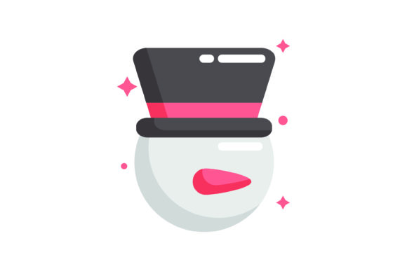 Snowman Magic Cap Christmas Icon for Commercial Use